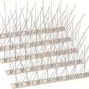 SEEKSEE 10 Pack Bird Spikes 13 inch Pigeon Spikes Anti-Bird Nails Bird Repellent Metal Bird Deterant Spinners of Stainless Steel Bird Spikes for Pigeon and Other Small Birds (10.8 Feet) 9