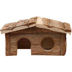 Small Animal Shelter House Pet Cage Corner Cabin Rodents Hideouts Entertainment Hedgehogs Habitat Decors Hamster Habitat Cabin (18.5 times 11 times)