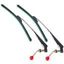 OFIG UTV Wiper Kit Hand Operated Manual Windshield Wiper Kit Compatible with Polaris Ranger RZR Can Am Maverick X3 Commander Defender Pioneer Golf Cart-2 Pack