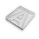 Manoczy 14" Fillable Cardboard Number Charcuterie Board Box with Clear Lid, White Hollow Gift Tray for Birthday, Anniversary and Event Parties (A)