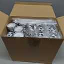 Domensi 24 Pack 14.2 oz Soccer Plastic Cups with Lid and Straw Clear Reusable Cups with Lids and Strawstumbler for Birthday Sports Themed Party Supplies