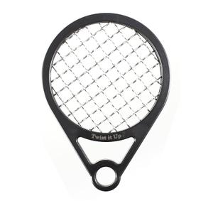 Twist It Up Comb (Bond Black) - Alternative for Hair Sponges, Creates Curls and Twists for Black Men, Tennis Racket Design
