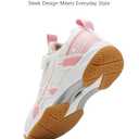 Boys Girls Badminton Shoes Kids Court Tennis Shoes Pickleball Racket Sneakers for Child Comfort Non Marking Anti-Slip Sport Squash Shoes (Little Kids/Big Kids)