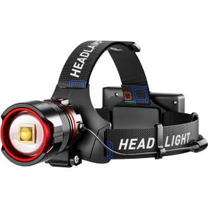 Rechargeable Headlamp 99000 High Lumens, Super Bright LED Head Lamp with Motion Sensor, 12 Modes, IPX7 Waterproof, 125 Adjustable, Zoomable Headlight for Adults, Camping, Cycling, Running (T45)