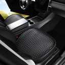 SanQing 2PCS Car Seat Cover Luxury Napa Leather Front Seat Covers for Tesla Model Y 2023-2024 Car Seat Bottom,Heavy Duty Seat Cushion Protector Without Backrest (Leather Black Front, Model Y)