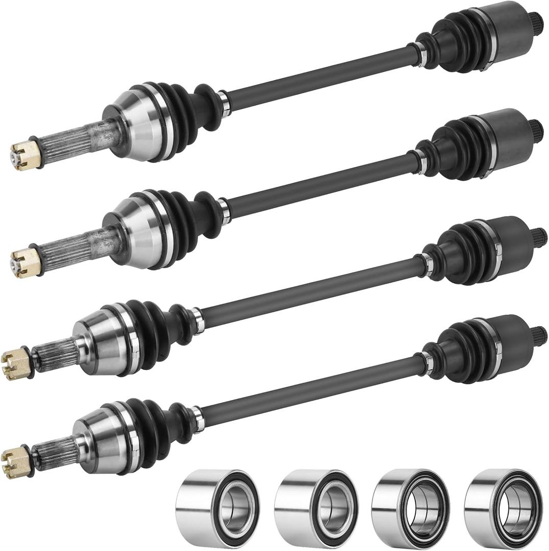 Front Rear CV Axle with Bearing Kit for Polaris Ranger 1000/ XP 2015-2018, Ranger 570 Full Size 2015; Ranger 900 XP Crew 2013-2018; CV Axle Drive Half Shaft Full Set, (Non High Lifter) -4 Set