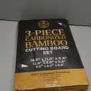 Pre-Oiled, Non Toxic 3-Piece Carbonized Bamboo Cutting Board Set, Eco-Friendly Wooden Chopping Boards for Kitchen with Hanging Hole, 500F Carbonized Technology Charcuterie Serving Boards Deer & Oak