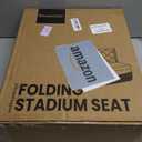 Sheenive Stadium Seats for Bleachers with Back Support, Bleacher Seats with Backs and Cushion Wide, Padded Portable Folding Comfort Stadium Chair with Shoulder Strap for Football Baseball Games (Black)