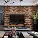 10-Pack 52 Sq.Ft 3D Wall Panels Peel and Stick 3D Faux Brick Wallpaper Peel and Stick Red Brown Faux Stone Wall Panel Foam Brick Self-Adhesive 3D Wallpaper