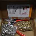 803Pcs Grommet Eyelet Pliers Kit, 1/4 Inch Grommet Tool Kit with 800 Metal Eyelets, Grommet Hand Press kit for Leather Crafts(Inside Dia: 6.4mm/Outer Dia: 12mm (A.I.S.)/Flange Width: ~3mm)