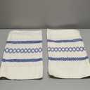 MIULEE Set of 2 Coastal Blue Boho Decorative Pillow Covers 18x18 Inch Farmhouse Rustic Couch Throw Pillows Modern Summer Cotton Cushion Covers Retro Cute Macrame Woven Spring Decor for Bed Sofa Chair