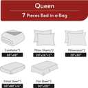 MUXHOMO 7 Pieces Queen Comforter Set, Reversible Bed in a Bag Queen Size, All Season Bedding Set with Comforter, Flat Sheet, Fitted Sheet, Pillowcases & Shams, Red & Black