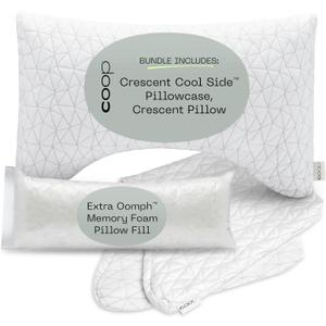 Coop Cool Side Crescent Pillow Cover and Original Crescent Pillow Queen Bundle