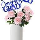 4 x 16PCS Graduation Decorations Class of 2026 Congrats Grad Table Centerpieces, 2026 Table Toppers Party Favor Centerpiece Sticks Party Supplies, Set of 4 (Blue, Black)