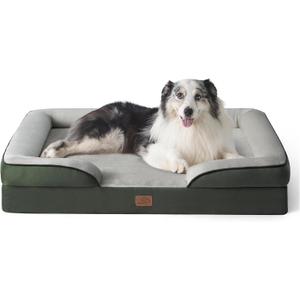 Bedsure XL Orthopedic Dog Bed for Extra Large Dogs - Waterproof XLarge Dog Cat Bed, Comfort Dogs Couch Sofa with Washable Removable Cover, Pet Bed with Nonskid Bottom, Boreal Canopy Green, 42"