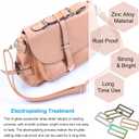 PATIKIL Flat Metal Slide Buckle, Tri-glide Sliders Webbing Strap Belt Adjuster for Leathercraft DIY (38mm, Bronze)