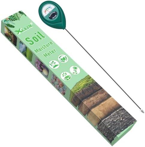 XLUX Long Probe Deep Use Soil Moisture Meter, Water Monitor Indicator Sensor, Hygrometer for Outdoor Indoor Large Pot Plants, Flower, Gardening, Farming, Pack of 1 XLUX Long Probe Deep Use Soil Moisture Meter, Water Monitor Indicator Sensor, Hygrometer for Outdoor Indoor Large Pot Plants, Flower, Gardening, Farming, Pack of 1