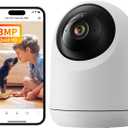 SwitchBot Security Indoor Camera 2K - Pan/Tilt Cam 3MP for Baby Pet Monitor, 2.4G Wi-Fi Plug-in, Night Vision, 2 Way Audio, 360 Motion Tracking, Privacy Mode, Works with Alexa, Cloud & SD Storage 256G