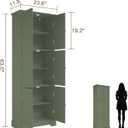 ChooChoo 63.2" Tall Bathroom Storage Cabinet with 6 Doors