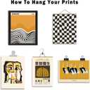 ANERZA 16 PCS Eclectic Wall Art Decor, Modern Maximalist Wall Prints for Bedroom, Bauhaus Posters for Room Aesthetic, Retro Abstract Wall Collage Kit for Living Room, Funky Dorm Gallery Home Decor (11"x14" Unframed, Orange)