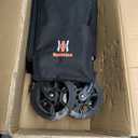 Navatiee 140L Collapsible Folding Wagon, Large Capacity Foldable Wagon with Silent All-Terrain Wheels, Utility Grocery Cart for Camping Shopping Outdoor, Black