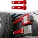 Tailgate Hinge Cover Fit for 2018-2025 Jeep Wrangler JL JLU Sport X Sahara Rubicon,Spare Tire Rear Door Bracket Cover (Red)