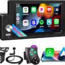 Wireless Apple CarPlay Single Din Car Radio,5.9 inch IPS Touch Screen 1280 * 720, Car Stereo Bluetooth 5.2,FM Radio, Android Auto,180 Watts subwoofer Output, Backup Camera, SWC,USB Type-c, Car Play