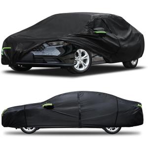 Car Cover Custom Fit for Honda Accord 2001-2025,Toyota Camry 1996-2025,6 Layers Truck Cover Waterproof All Weather for Automobiles,Outdoor Full Exterior Cover,Rain, Sun, Wind Protection,Black