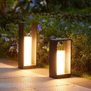 MIXL- Outdoor Solar Floor Lantern,IP67 Waterproof Landscape Light,Tall Flameless Outdoor Lamp Suit for Porch Garden Lawn and Driveway (Medium)