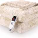 1 Pc Electric Throw Blanket 50" X 60", Soft Heated Throw Blanket, 6 Heating Levels