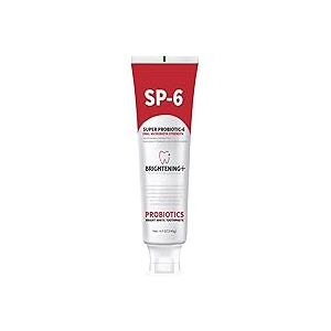 SP-6 probiotic whitening Toothpaste, a Fluoride Free Toothpaste for Cleaning Teeth, Keeps Gums White and Healthy, with a Mint Flavor and Fresh Breath