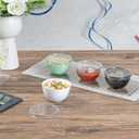 Restaurantware LIDS ONLY: Lids For 4 Ounce Disposable Bowls 100 Plastic Lids For Appetizer Cups - Containers Sold Separately Sturdy Clear Plastic Lids For Mini Dessert Cups Secure Fit