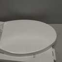 Elongated Toilet Seat, 18.5 Soft/Slow Close Oval (Oblong) Toilet Seat for Elongated Toilets, No-Slam Quiet-Close Lid, Easy-to-Install & Clean, Durable Never-Loosen White Plastic Seat
