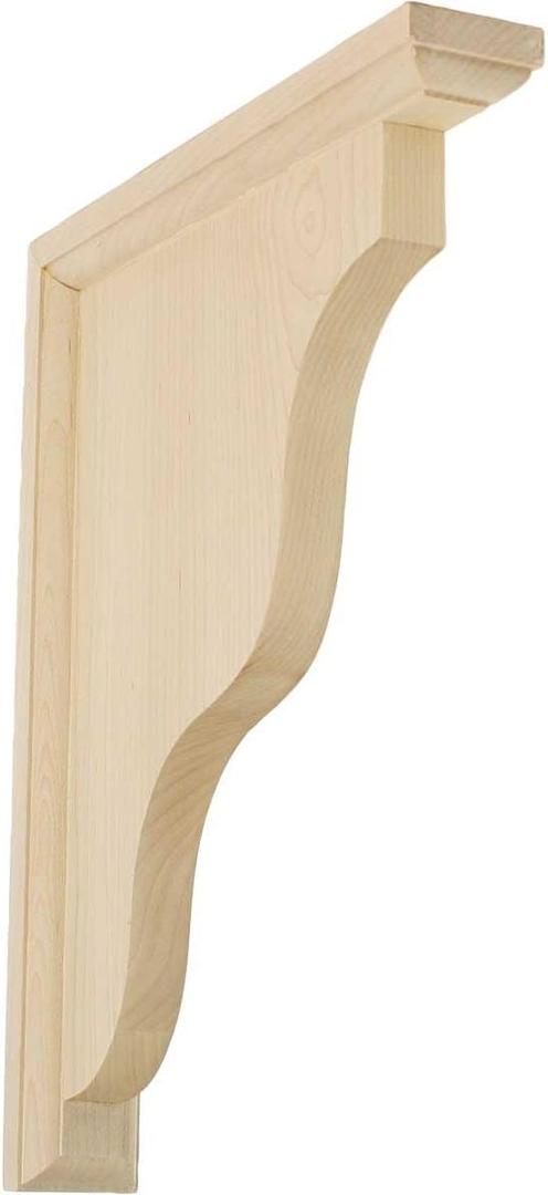 Ekena Millwork BKT01X09X11HAAL Hamilton Traditional Wood Brackets, 1 1/2"W x 9"D x 11"H , Alder