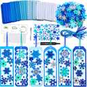 Winlyn 24 Sets Christmas Craft Kits Winter Crafts DIY 3D Christmas Snowflake Bookmarks Art Sets Snowflake Foam Stickers Arts and Crafts for Kids Party Favor Holiday Seasonal Home Classroom Activities