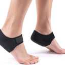Plantar Fasciitis Heel Cups for Heel Pain Updated Version Protectors Sleeves Pads, Support for Spur, Women and Men (Black, M 5-8 / W 6-9.5)