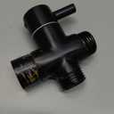 Sneatup Solid Brass 3-way G1/2 Shower Diverter (Matte Black)