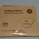 AOZITA #4 Cone Coffee Filters 8-12 Cup, 100 Count Unbleached Natural Coffee Paper Filters, No Blowout, Disposable Coffee Filter for Pour Over and Drip Coffee Maker