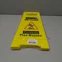 2-Pack Caution Wet Floor Sign,17.5" Height,Bright Yellow Double-Sided Folding A-Shaped Frame Design, Bilingual Caution Message