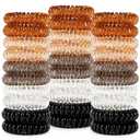 3 x MAQIHAN Hair Ties - 40Pcs Telephone Cord Elastic Ponytail Holders for Thick Hair, Women, Girls and Teens in Neutral Colors