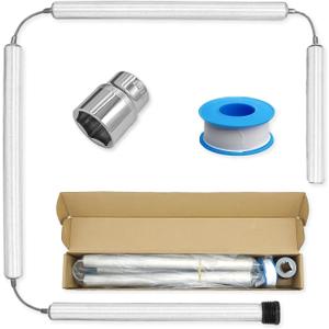 Magnesium Anode Rod for Water Heater, 44 Inch Flexible Hot Water Anode Replacement Kit for Rheem, Reliance, Richmond, Kenmore, GE, State and More (Model 1)