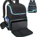 Deegotech Travel Carrying Backpack Compatible with Xbox Series X/S, Travel Bag with 2 Separate Large Storage for Console 15.6" Laptop Controller Headset, Multiple Pockets for Gaming Accessories