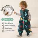 Toddler Sleep Sack with Feet 12-24 Months 100% Cotton 0.5 Tog 2t Baby Sleep Sack with Legs, 3 Pack Soft Breathable Footed Wearable Blanket with 2-Way Zipper