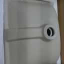 Rectangular White Undermount Sink with Matte Black Drain