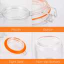 Glass Jars With Airtight Lids, Mason Jars 8 oz,Glass Jar With Leak Proof Rubber Gasket 250ml,Storage Jars With Hinged Lid for Home and Kitchen,12 Pack