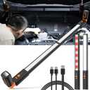 YiaMia Detachable LED Work Light Rechargeable, Aluminum Panel Long Underhood Work Light, 6000mAh Hood Light Bar with Magnetic and Hooks, Cordless Bright Work Lamp for Car Repairing Garage Workshop
