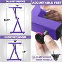 Liquid Stands Piano Keyboard Stand - Z Style Adjustable and Portable Heavy Duty Music Stand for Kids and Adults -Fits 54-88 Key Electric Pianos - Sturdy Musical Keyboard Stand (Purple)