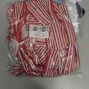 6pcs Red and White Striped Bows - 8 x 12.5 Inches, Christmas Tree and Gift Bows for Craft