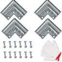 4-Pack Heavy-Duty Aluminum Gate Elbows 90 Corner Brackets 1-3/8" Outdoor Diameter Pipe Fitting for Chain Link Fence Gates | Rustproof & Easy Snap Installation