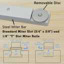 Precision Miter Gauge with a Standard Slot (3/4 x 3/8), Table Saw Miter Gauge High Accuracy Miter Saw Protractor with 27 Angle Stops, Great Woodworking Tool Table Saw Accessories